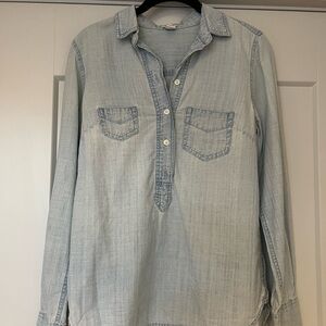 JCrew Denim Aesthetic Quarter Button Down